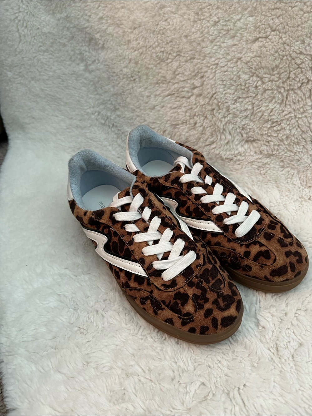 Madden Girl Leopard Print Brown Sneakers with White Accents